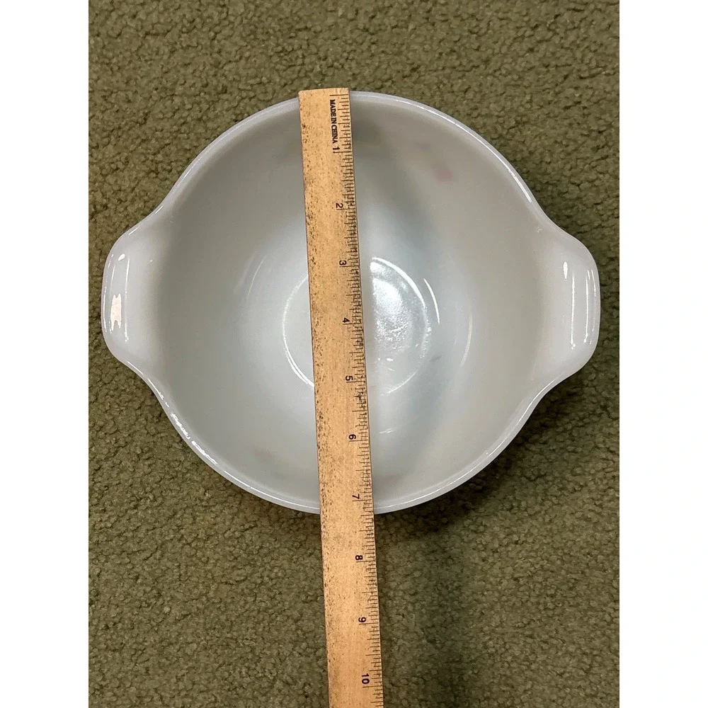 Anchor Hocking Fire King Chanticleer Cinderella Milk Glass Rooster Mixing Bowl